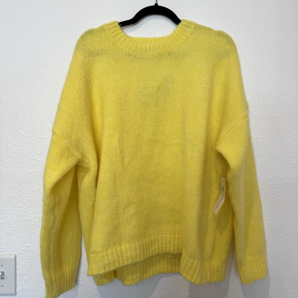 Pink Clover Bright Yellow Knitted Sweater Size XXL